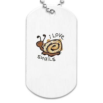 I Love Snails Dog Tag | Mazezy