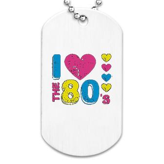 I Love The 80s Dog Tag | Mazezy