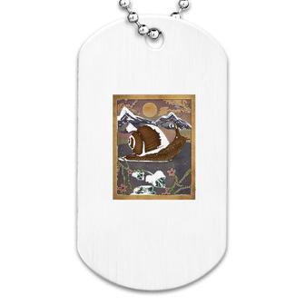 Japanese Snail Art Japan Gift Dog Tag | Mazezy