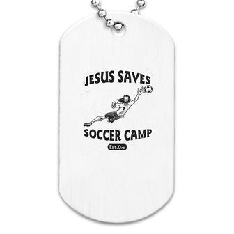 Jesus Saves Soccer Camp Dog Tag