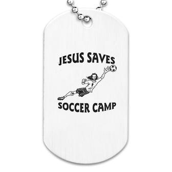 Jesus Saves Soccer Goalie Dog Tag | Mazezy DE