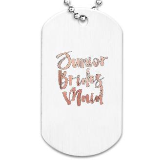 Junior Bridesmaid Bridal Wedding Party Dog Tag | Mazezy