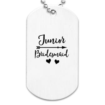 Junior Bridesmaid Wedding Bridal Party Gift Youth Dog Tag | Mazezy
