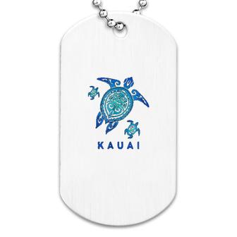 Kauai Hawaii Sea Blue Tribal Turtle Dog Tag | Mazezy