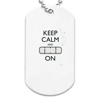 Keep Calm And Carry On Dog Tag | Mazezy