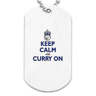 Keep Calm And Curry On Dog Tag | Mazezy