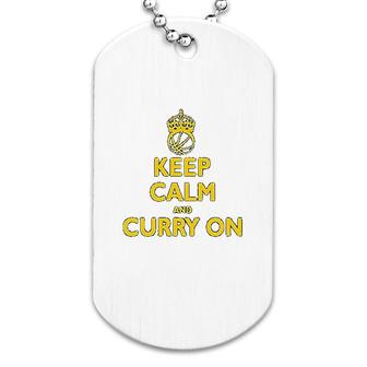 Keep Calm And Curry On Dog Tag | Mazezy AU