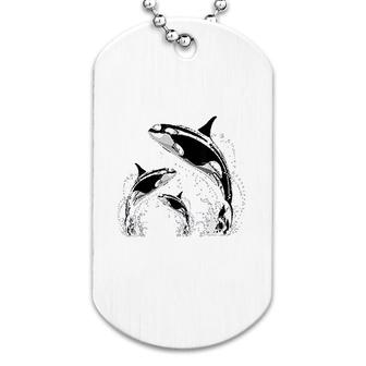 Killer Whale Gifts Jumping Orca Dog Tag | Mazezy