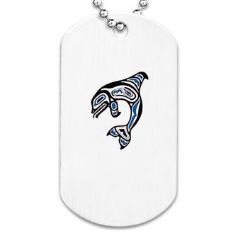 Killer Whale Orca Pacific Nw Native American Indian Dog Tag | Mazezy