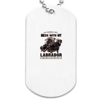 Labrador I'm Friendly Dog Tag | Mazezy