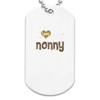 Leopard I Love Being Nonny Black Dog Tag | Mazezy