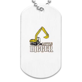 Little Digger Crane Construction Dog Tag | Mazezy