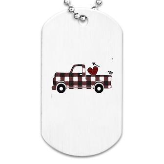 Love Heart Truck Valentines Day Dog Tag | Mazezy