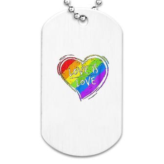 Love Is Love Heart Lgbt Pride Dog Tag | Mazezy