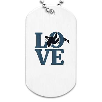 Love Orca Whale Lovers Gifts Dog Tag | Mazezy CA