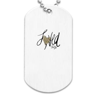 Loved Leopard Heart Dog Tag | Mazezy