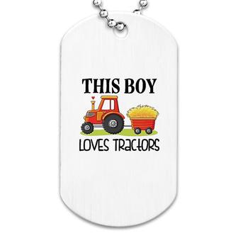 Loves Tractors Dog Tag | Mazezy