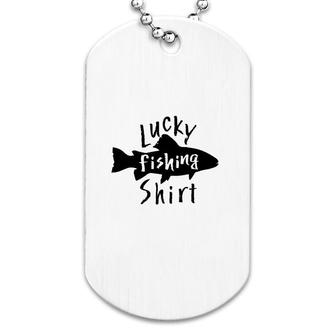 Lucky Fishing Fish Youth Long Sleeve Dog Tag | Mazezy