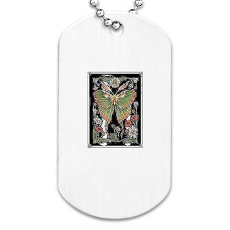Luna Moth Witchy Folk Art Dog Tag | Mazezy