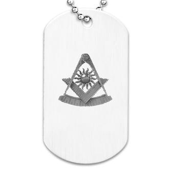 Masonic Past Master Emblem Square Compass Freemason Dog Tag | Mazezy CA