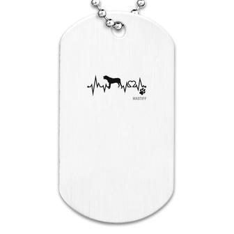 Mastiffdog Heartbeat Dog Paw Dog Lovers Gift For Dog Moms And Dads Dog Tag - Seseable