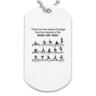 Means Of Refuge From Life Music And Yoga Dog Tag | Mazezy