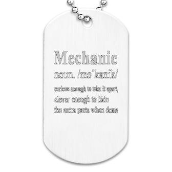 Mechanic Engineer Mechanic Definition Dog Tag | Mazezy