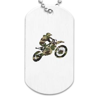 Motocross Dirt Bike Camo Dog Tag | Mazezy DE