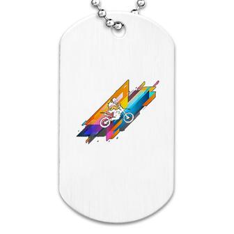 Motocross Dirt Bike Water Color Dog Tag | Mazezy AU