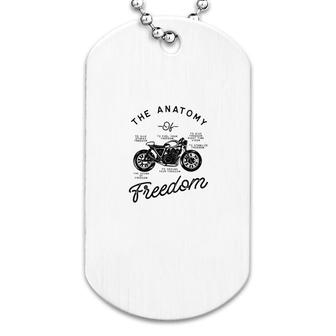 Motorcycle The Anatomy Of Freedom Dog Tag | Mazezy