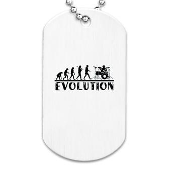 Musician Drums Humor Evolution Dog Tag | Mazezy