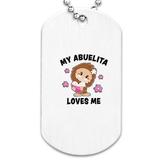 My Abuelita Loves Me With Bigfoot Baby Dog Tag | Mazezy