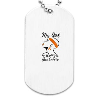 My God Is Stronger Than Endometrial Dog Tag