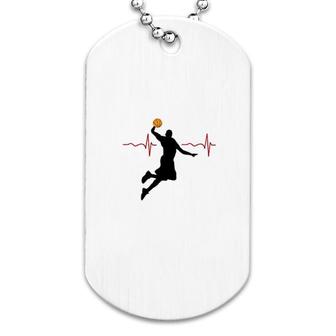 My Heart Beats For Basketball Dog Tag | Mazezy