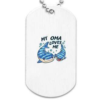 My Oma Loves Me Whale Shark Baby Dog Tag | Mazezy
