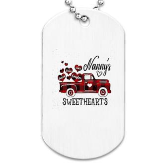 Nannys Red Truck Sweethearts Dog Tag | Mazezy