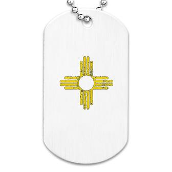 New Mexico Flag Yellow Dog Tag | Mazezy
