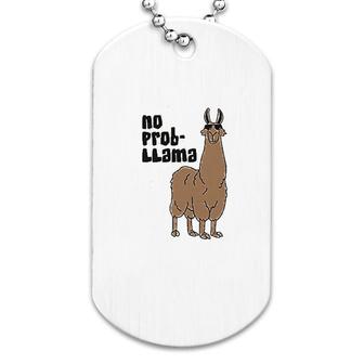 No Prob Llama Dog Tag | Mazezy
