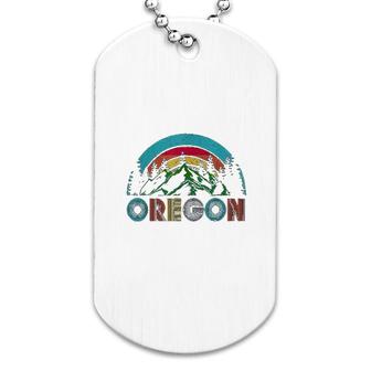 Oregon Mountains Outdoor Camping Gift Dog Tag | Mazezy