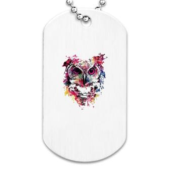 Owl Art Dog Tag | Mazezy