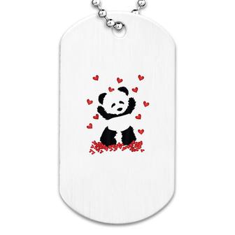 Panda With Hearts Dog Tag | Mazezy
