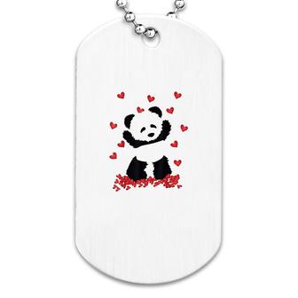 Panda With Hearts Dog Tag | Mazezy