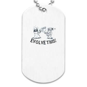Paul Evolve This Jesus Vs Darwin Dog Tag | Mazezy