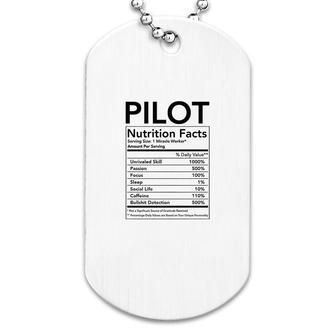 Pilot Nutritional Facts Dog Tag | Mazezy