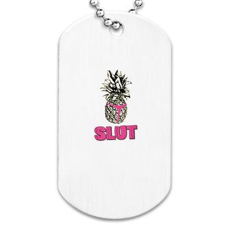 Pineapple Bikini Fine Brooklyn Nice Meme Dog Tag | Mazezy