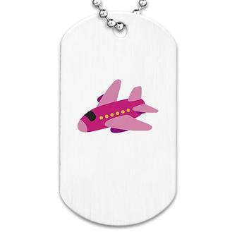 Pink Airplane Pilot Dog Tag | Mazezy