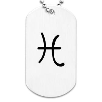 Pisces Zodiac Astrology Symbol Horoscope Dog Tag | Mazezy