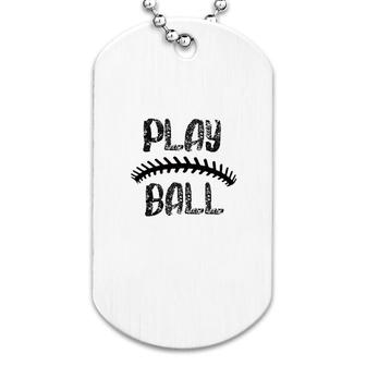 Play Ball Black Laces Dog Tag | Mazezy