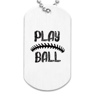 Play Ball Black Laces Dog Tag | Mazezy