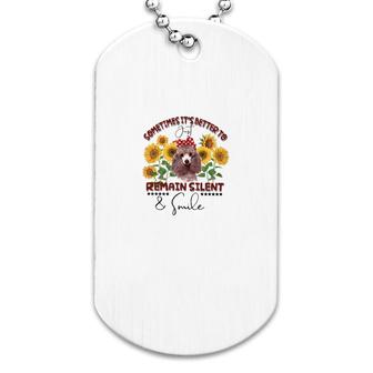 Poodle Sunflower Classic Dog Tag | Mazezy